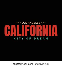 summer t shirt design, los angeles, california, city of dream