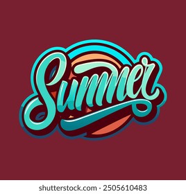 summer t shirt design with maroon background