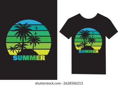 summer t shirt design paredise beach