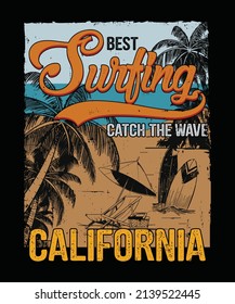 Summer t shirt design and print template. High quality design and easy to editable file.