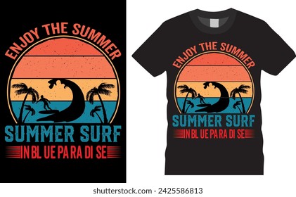 summer t shirt design ready for holiday poster, Are you looking summer surf in blue paradise quality text t shirt design. Typography colorful vector t-shirt poster, background,retro vintage.