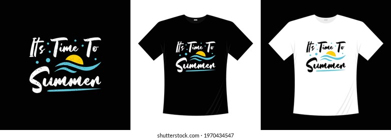Summer t shirt design. Summertime vector illustration. Summer holiday shirt.