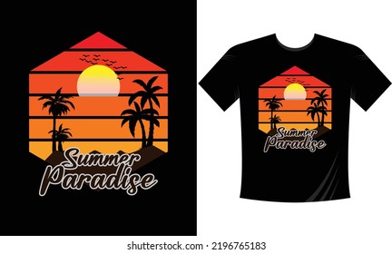 Summer T shirt Design template vector