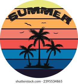 Summer t shirt design template