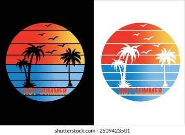 Summer T shirt design, Summer T shirt Design template vector, beach T shirt design