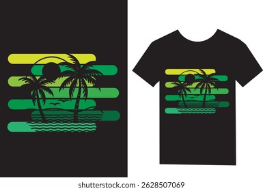 Design de camisa de verão. T modelo de camisa para o verão. praia t camisa