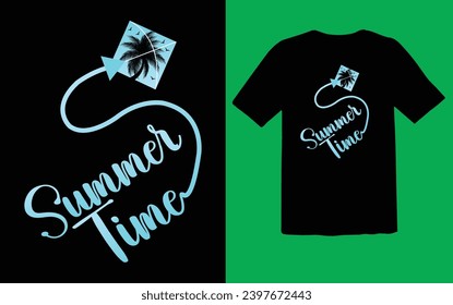 Summer t shirt design. summer time. 