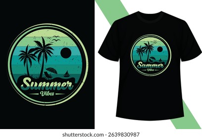 Summer T Shirt Design for Tropical Vibes, Summer Vibes 