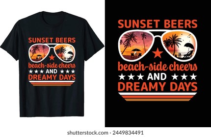 Summer t shirt design or Typography summer beach T-shirt design for print design Inspirational quote, black tee design, vector, slogan, Vector, illustration summer vintage illustration t-shirt 