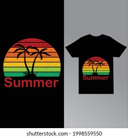 Summer T Shirt Design vector. 
