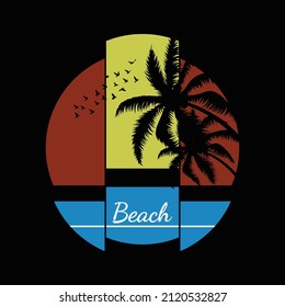 Diseño De Camisas Veraniegas E Ilustración De Vectores. 