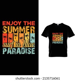 Summer T shirt design vector