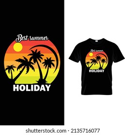 Summer T shirt design vector