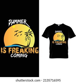 Summer T shirt design vector