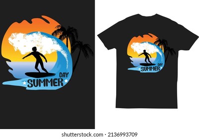 Vector de diseño de camiseta Summer T