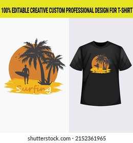 summer t shirt design, Vector  tropical beach reflection illustration, for t-shirt print and other uses. summer day.
