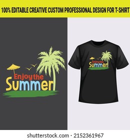 summer t shirt design, Vector  tropical beach reflection illustration, for t-shirt print and other uses. summer day.