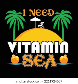 Summer-t-Shirt-Design, Vektorvorlage