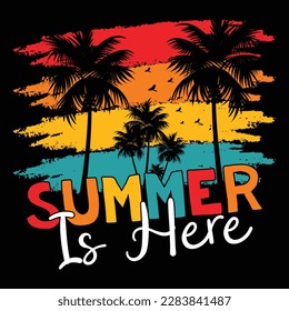 summer t shirt design vector, summer t shirt vector element