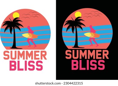 Summer t shirt design vector, illustration .  summer surfing t shirt vector.  T shirt design , summer sublimation t shirt Vector illustration