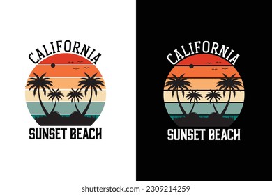 Summer t shirt design vector art, summer vector, beach vector, tree