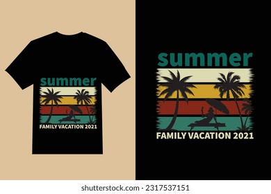 summer t shirt design , Vector summer vibes illustration , vector summer lettering with beach and ocean, silhouette palms background with quote  , t shirt design.