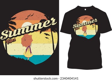 Shirt-Design im Sommer. Vektor-T-Shirt-Design. Typografie-Shirt.