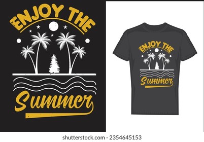 summer t shirt design and vector