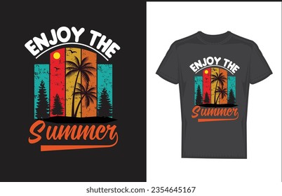 summer t shirt design and vector