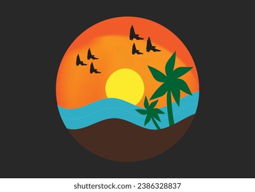 Summer t shirt design vector.