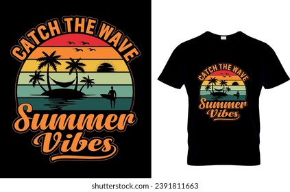 Summer-t-Shirt-Design mit Vektorgrafik
