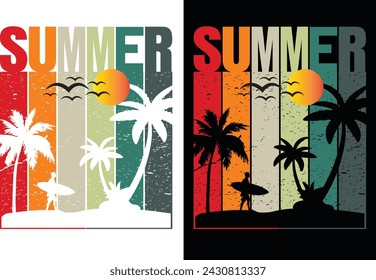 Summer t shirt design vector