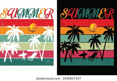 Summer t shirt design vector