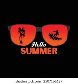 summer t shirt design , Vector summer vibes illustration , vector summer lettering with beach and ocean, t shirt design.