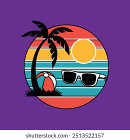 summer t shirt design vector illustration