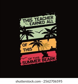 summer t shirt design and vector illustration.