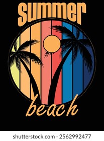 Summer T shirt Design, Vector