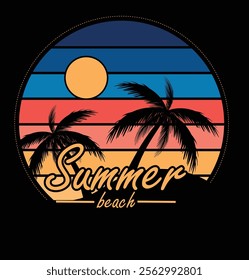 Summer T shirt Design, Vector