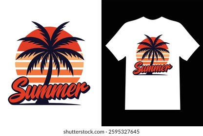 Summer T Shirt design vector illustration.