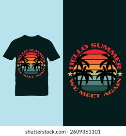 Summer t shirt design vector illustration