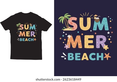 Summer t shirt design vector