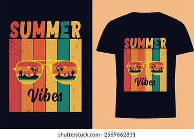 Summer T shirt Design, Summer Vibes, T shirt Design 