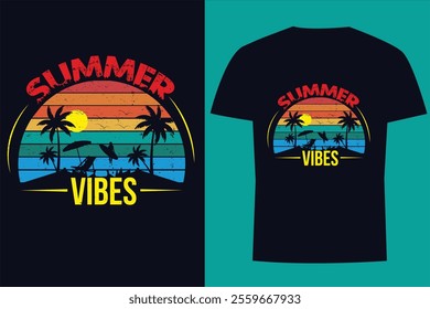 Summer T shirt Design, Summer Vibes, T shirt Design 