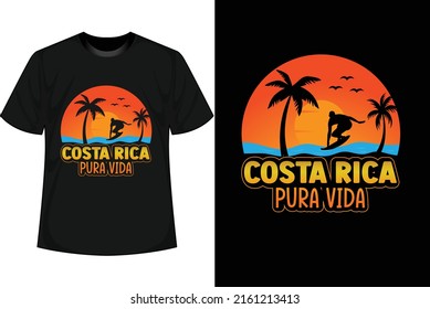 Summer T shirt Design Summer Vintage shirt and Vector Mockup