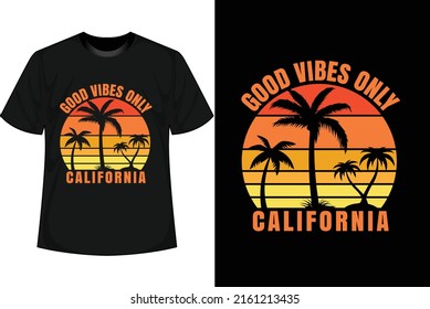 Summer T shirt Design Summer Vintage shirt and Vector Mockup