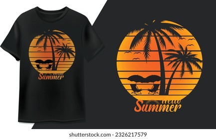 Summer T shirt design vintage