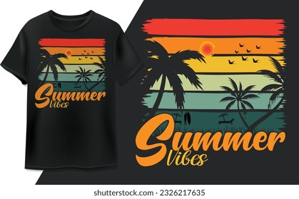 Summer T shirt design vintage