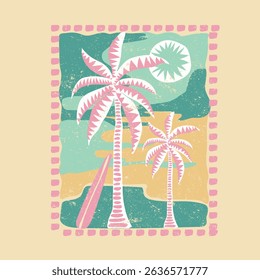 summer t shirt designs ,vector t shirt design summer , the sun is here. Summer vibes artwork. t-shirt prints and other uses