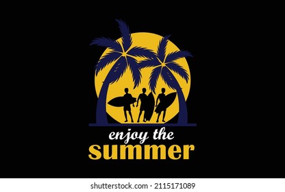 Summer t- shirt and vector t-shirt design