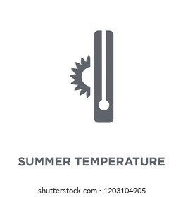Summer temperature icon. Summer temperature design concept from Summer collection. Simple element vector illustration on white background.